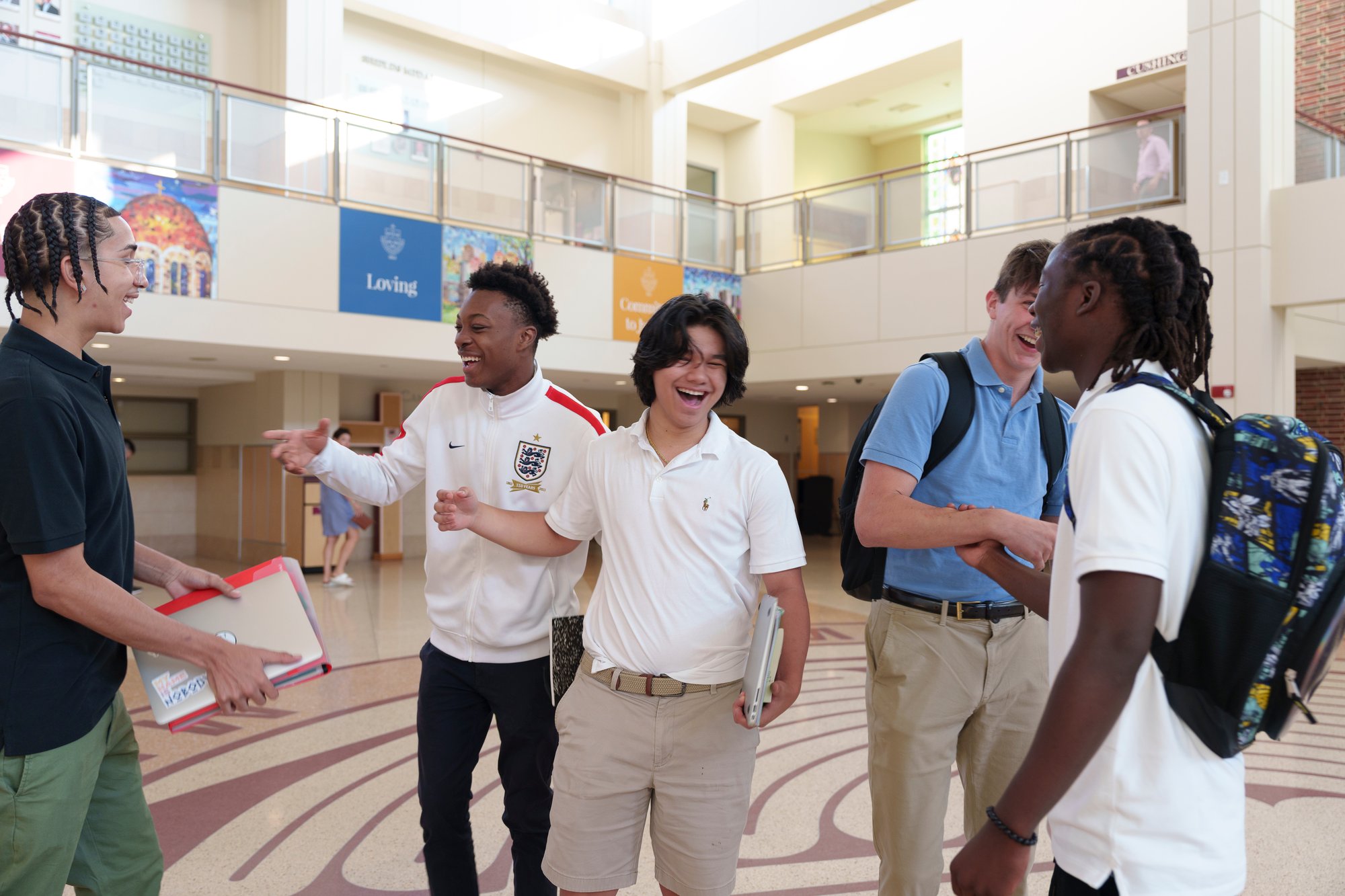 students laughing in commons 4